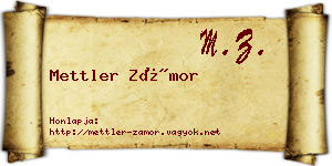 Mettler Zámor névjegykártya